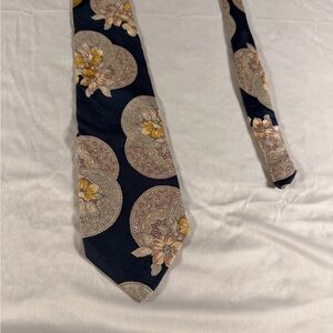 Pierre Balmain Floral Silk Tie Blue 56L